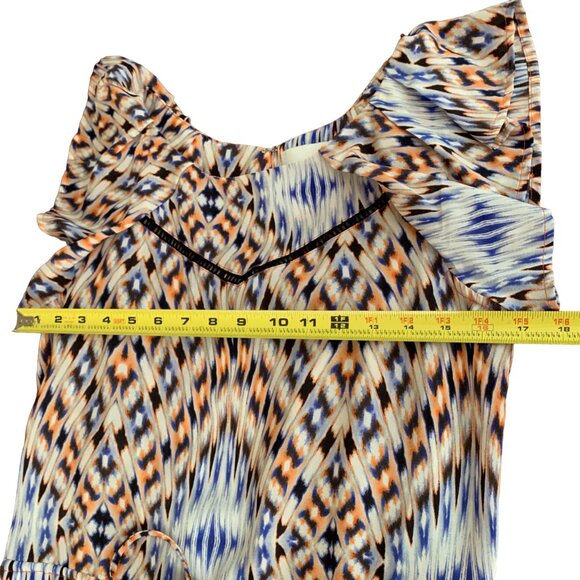 NEW Anthropologie Silk Dress Cocktail Sleeves Geometric Multi Size XS Greylin - Picture 9 of 15